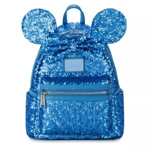 Minnie Mouse Sequined Loungefly Mini Backpack – Hydrangea, NWT